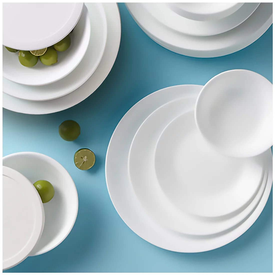 Corelle Livingware Winter Frost White, 66 Piece, Dinnerware Set