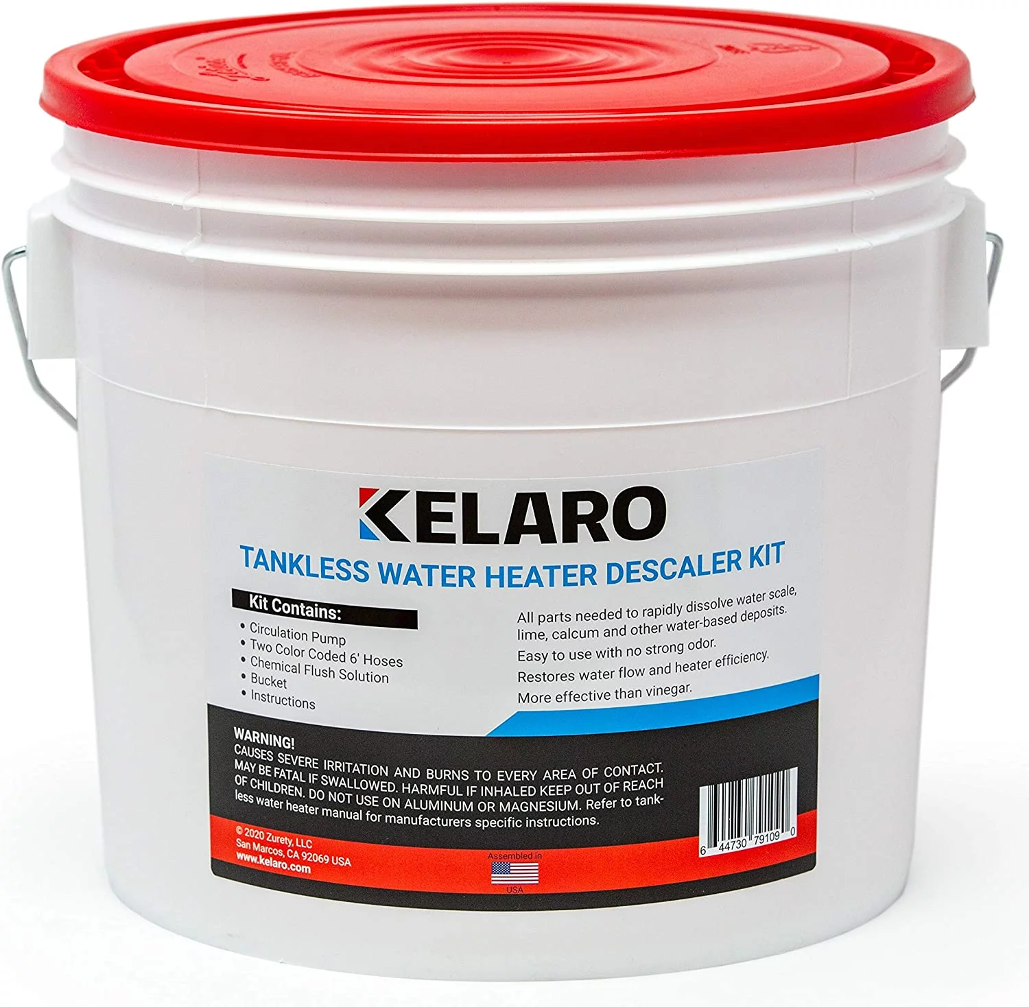 Tankless Water Heater Flushing Kit with Rectorseal Calci-Free Descaler