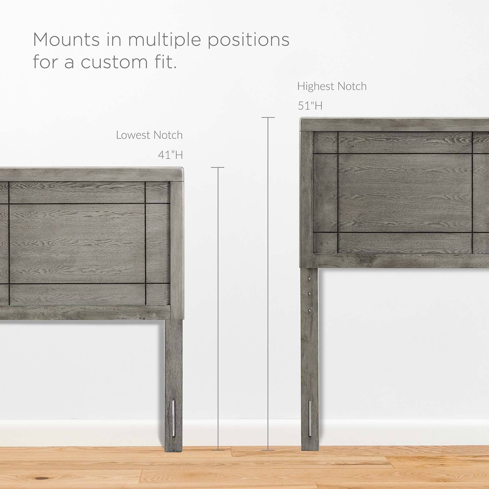 Modway Archie Queen Headboard Gray Wood