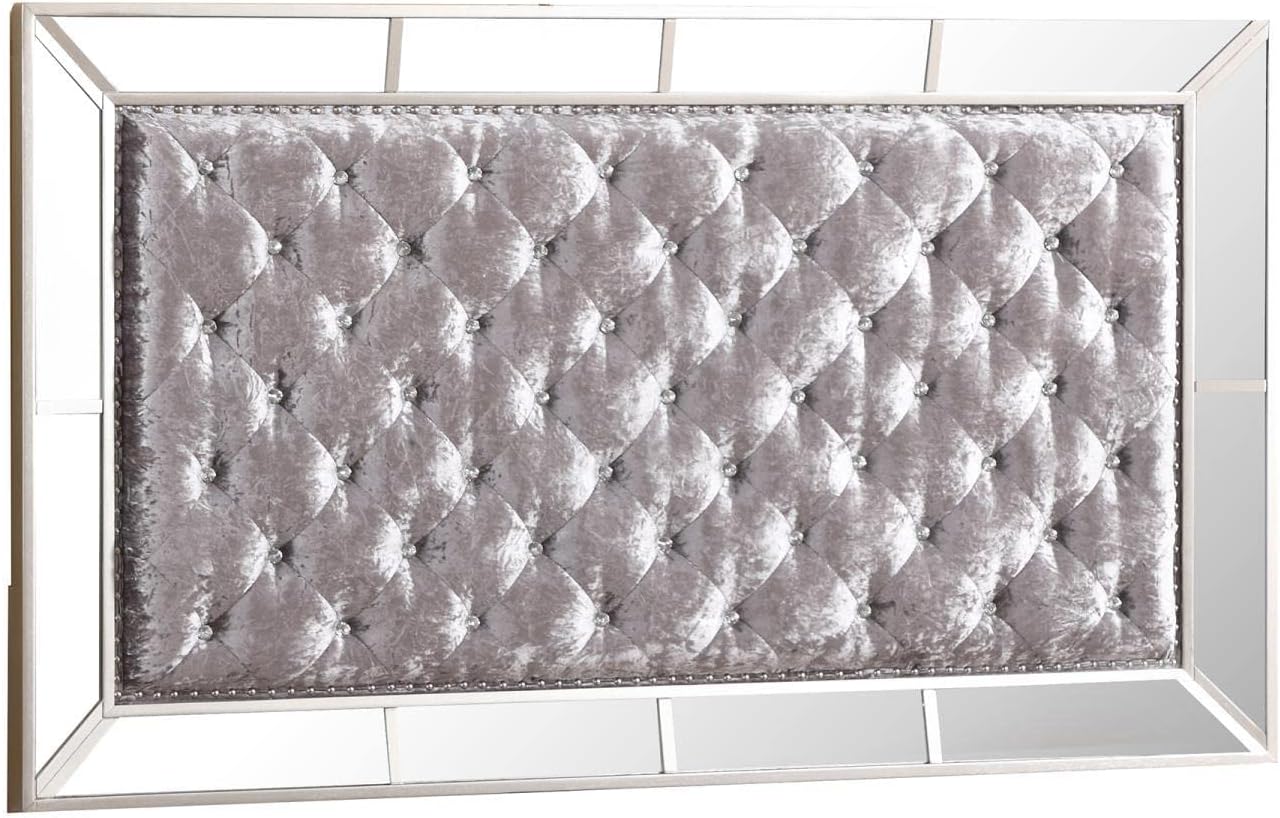 Indoor Home Decorative Modern Furniture Hollywood Hills Silver Champagne Queen Panel Beds