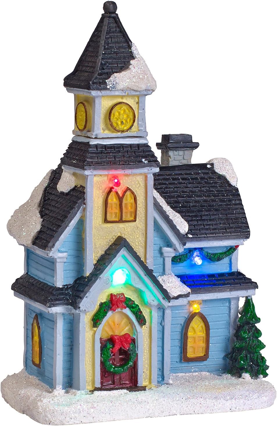 Battery Operated LED Light Up Christmas Village Scene Pack of 2