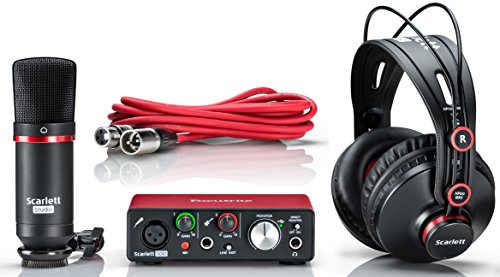 Focusrite Scarlett Solo 3rd Gen 2-in, 2-out USB Audio Interface Bundle with XLR Cable and Austin Bazaar Polishing Cloth