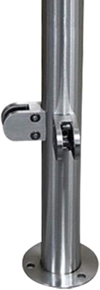 Glass Railing Post Glass Balustrade Railing Post 304 Stainless Steel Railing Fence Pole Handrail Garden Fencing 90-110CM (35" Middle Post) Pack of 2