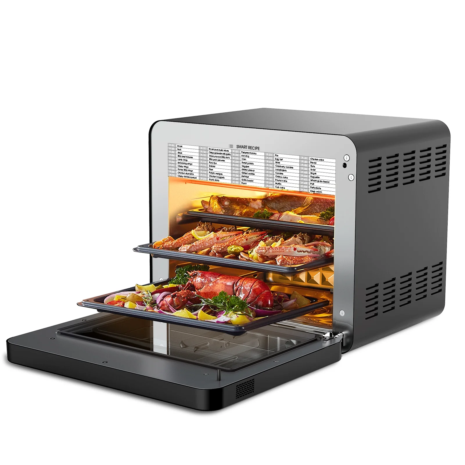 Air Fryer Toast Oven Combo with Rotisserie and Dehydrator Extra Large Capacity Family Size,with 6 Slice Toast, 12" Pizza,26 QT