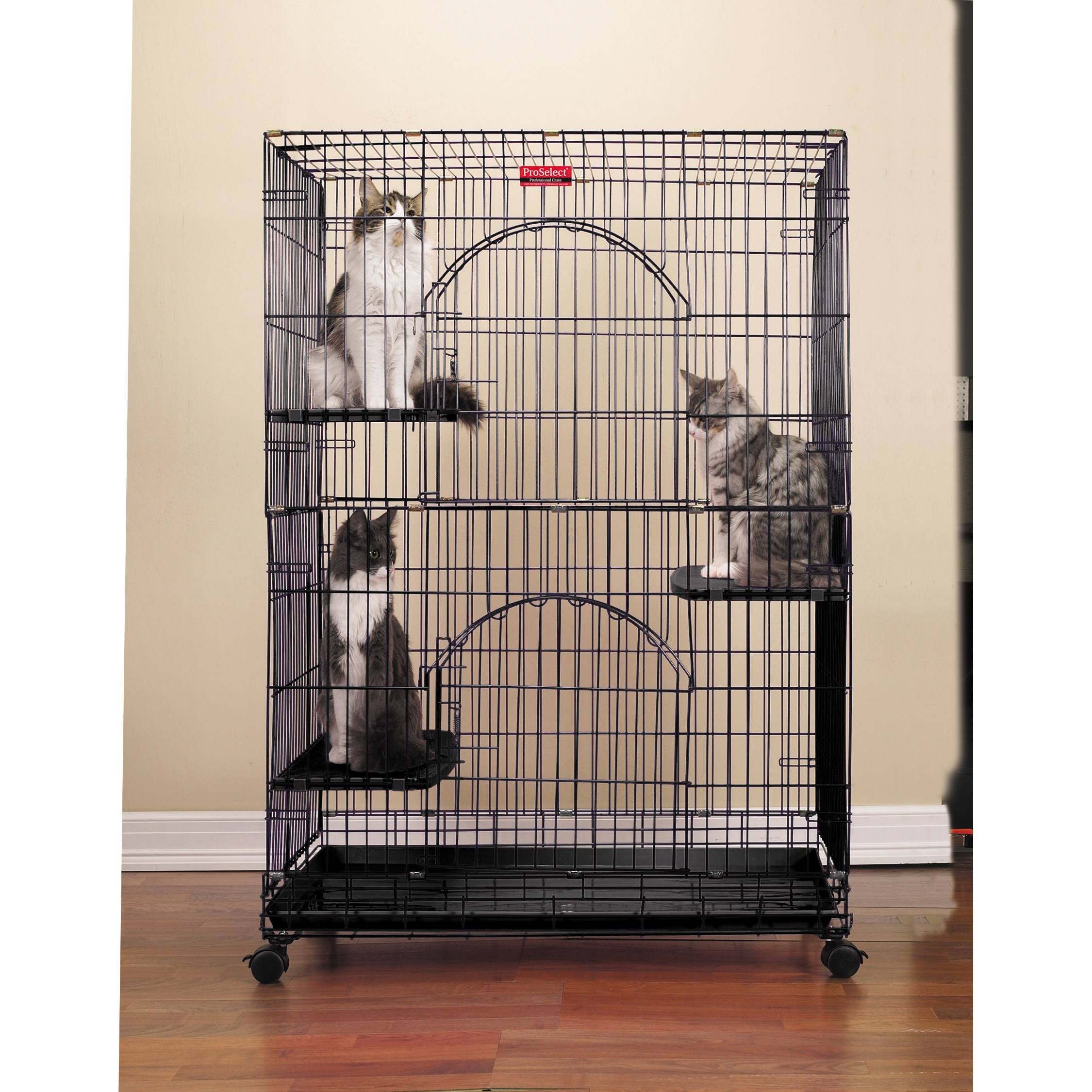 ProSelect Black Foldable Cat Cage