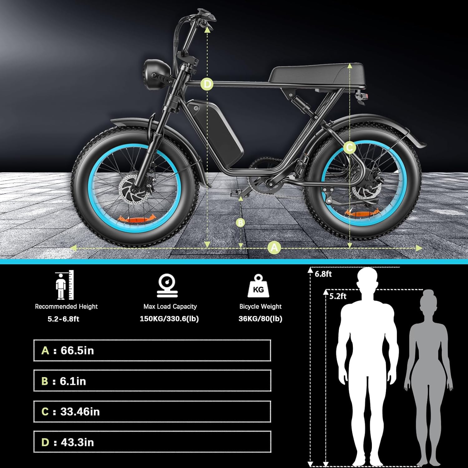 Electric Bike for Adults, 1000W 34MPH Motor Ebike with 48V/23AH Long Range Lithium Battery 1104Wh, Full Suspension Electric Dirt Bike,7-Speed 20 x4.0 Fat Tire Electric Bike(Green)