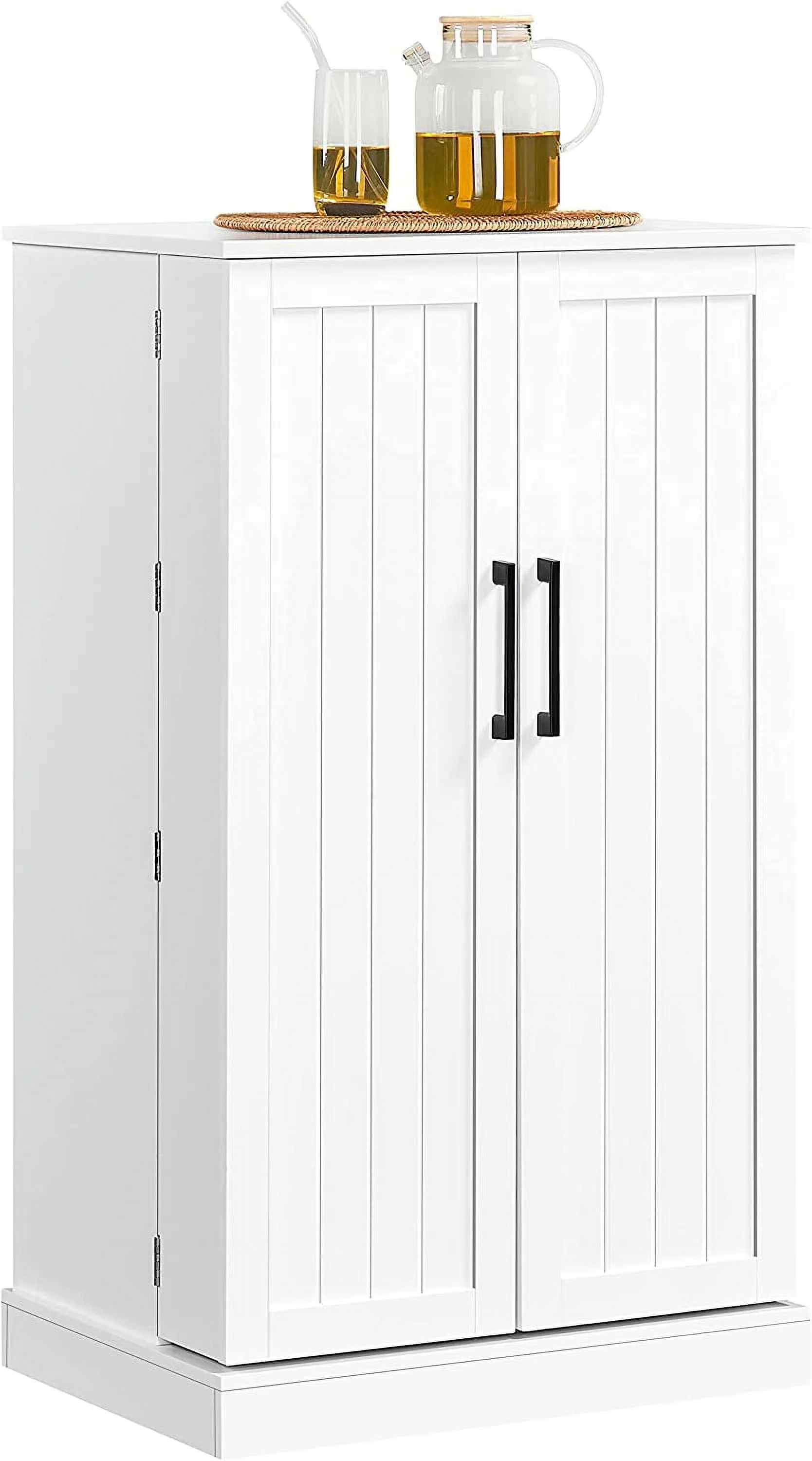 HOOMHIBIU Cabinet  Pantry Cabinet Cupboard with Door and Adjustable Shelves  Freestanding Utility  Cabinet for Dinning Room/Living Room  White