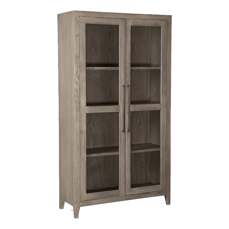Ashley Furniture Dalenville 2-Door Wood Accent Cabinet in Antiqued Light Gray