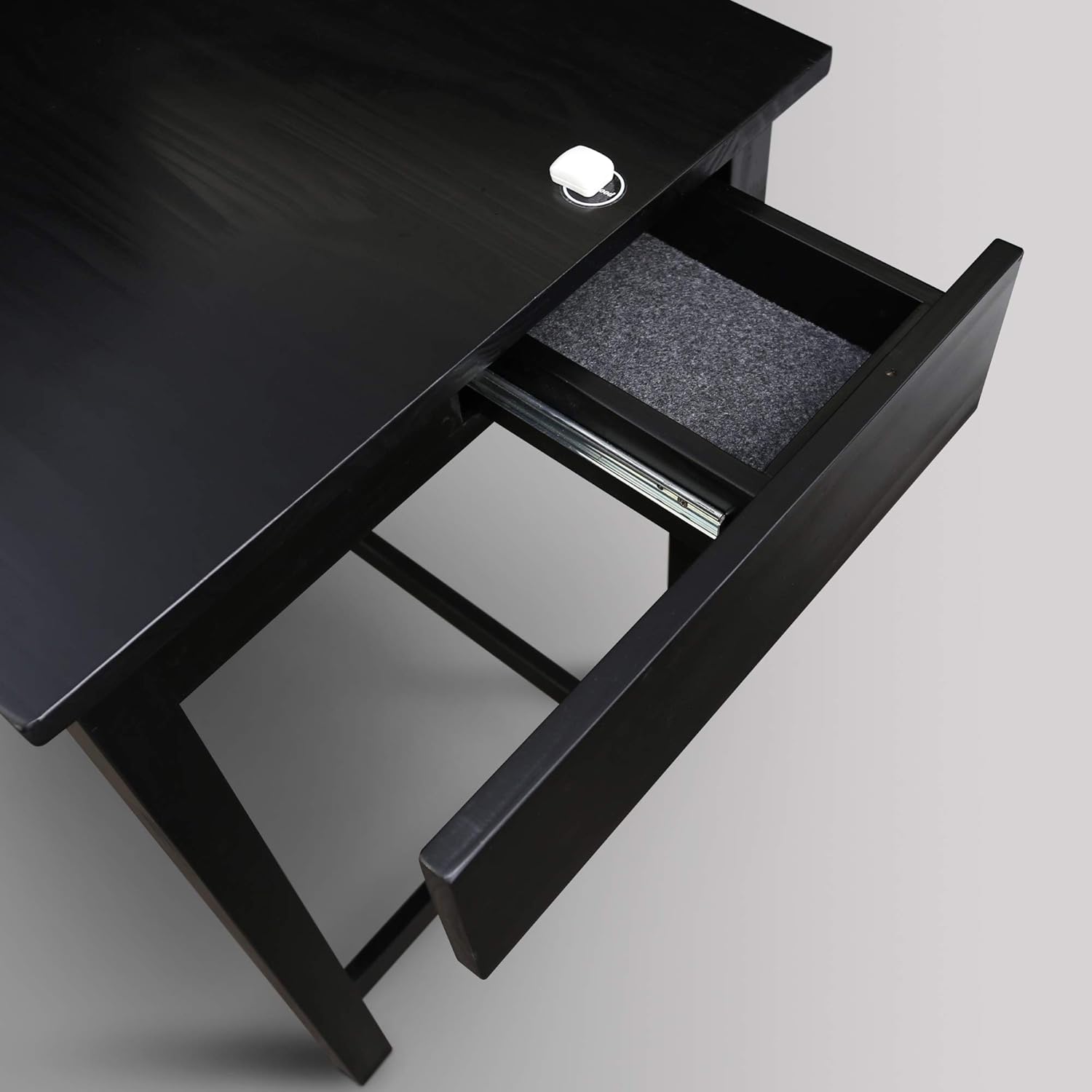Casual Home Jefferson Work Desk Side Drawer, Concealment Furniture, Black