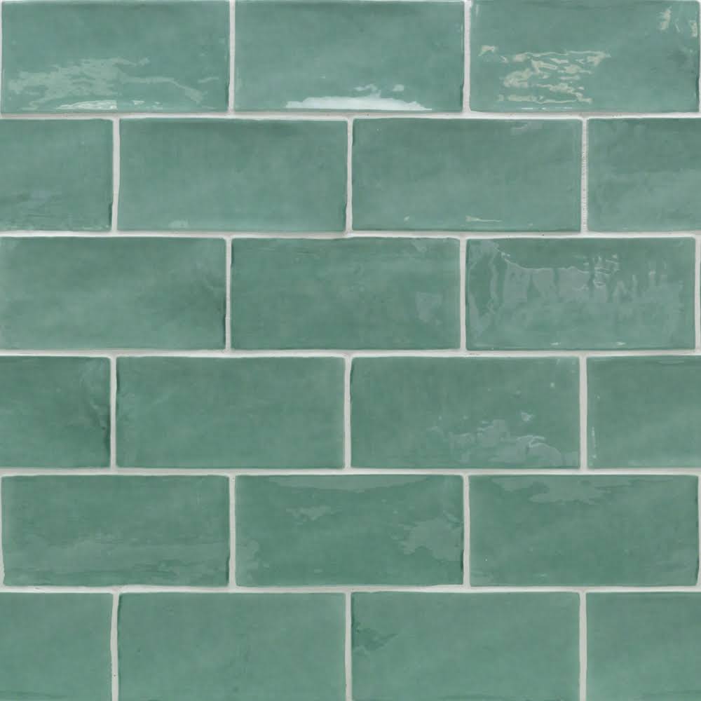 Sample - Catalina Ceramic Subway Tile Finish: Green Lake