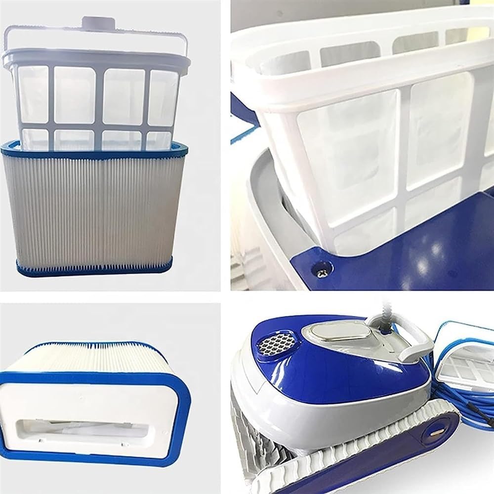 Automatic Robotic Pool Cleaner with Extra-Large Filter Basket and Intense Waterline Scrubbing Power, Ideal for In-ground Swimming Pools up to 50 Feet