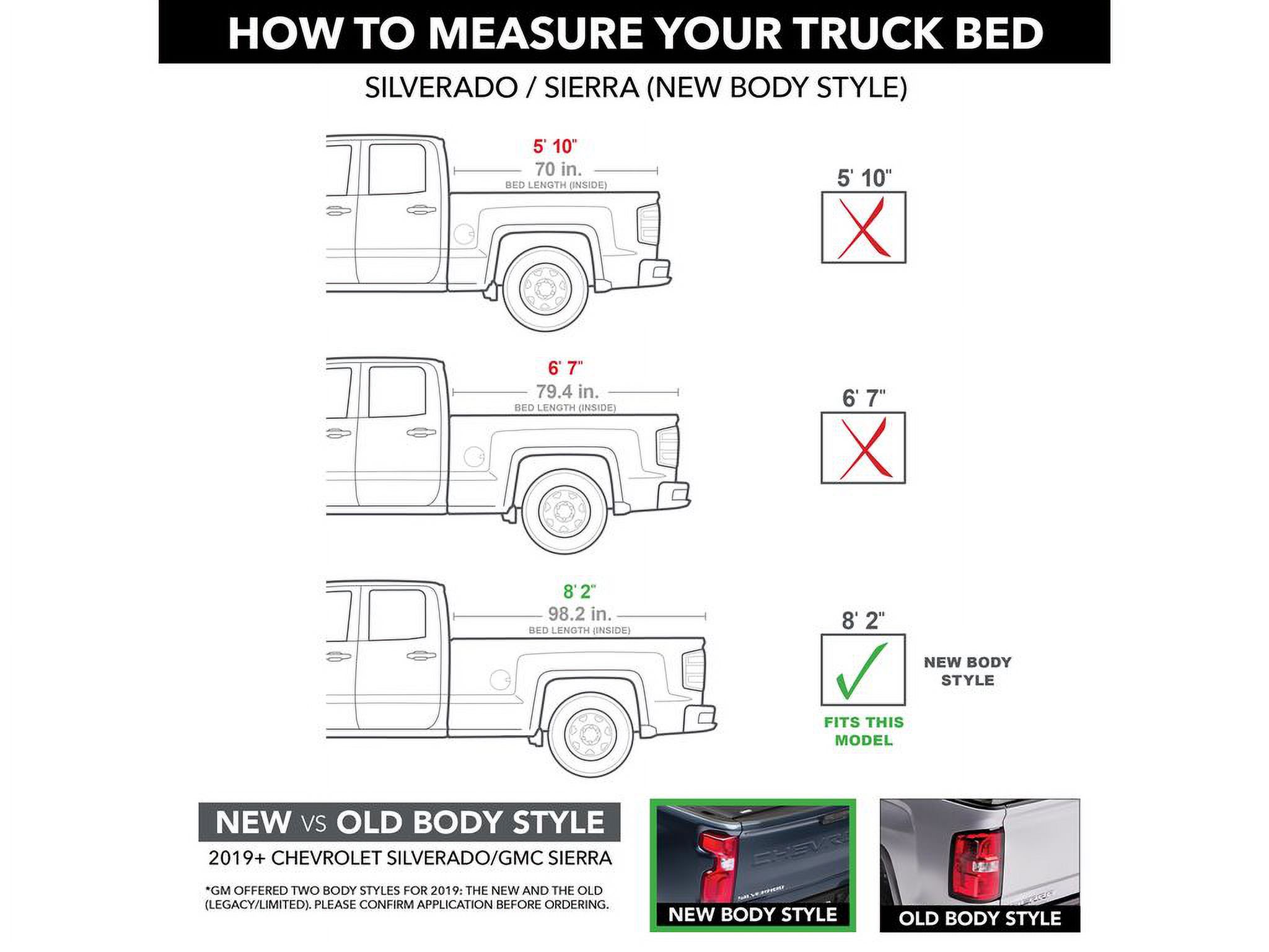 BAK by RealTruck BAKFlip G2 Hard Folding Truck Bed Tonneau Cover | 226132 | Compatible with 2019 - 2023 Chevy/GMC Silverado/Sierra, works w/ MultiPro/Flex tailgate 8' 2" Bed (98.2")