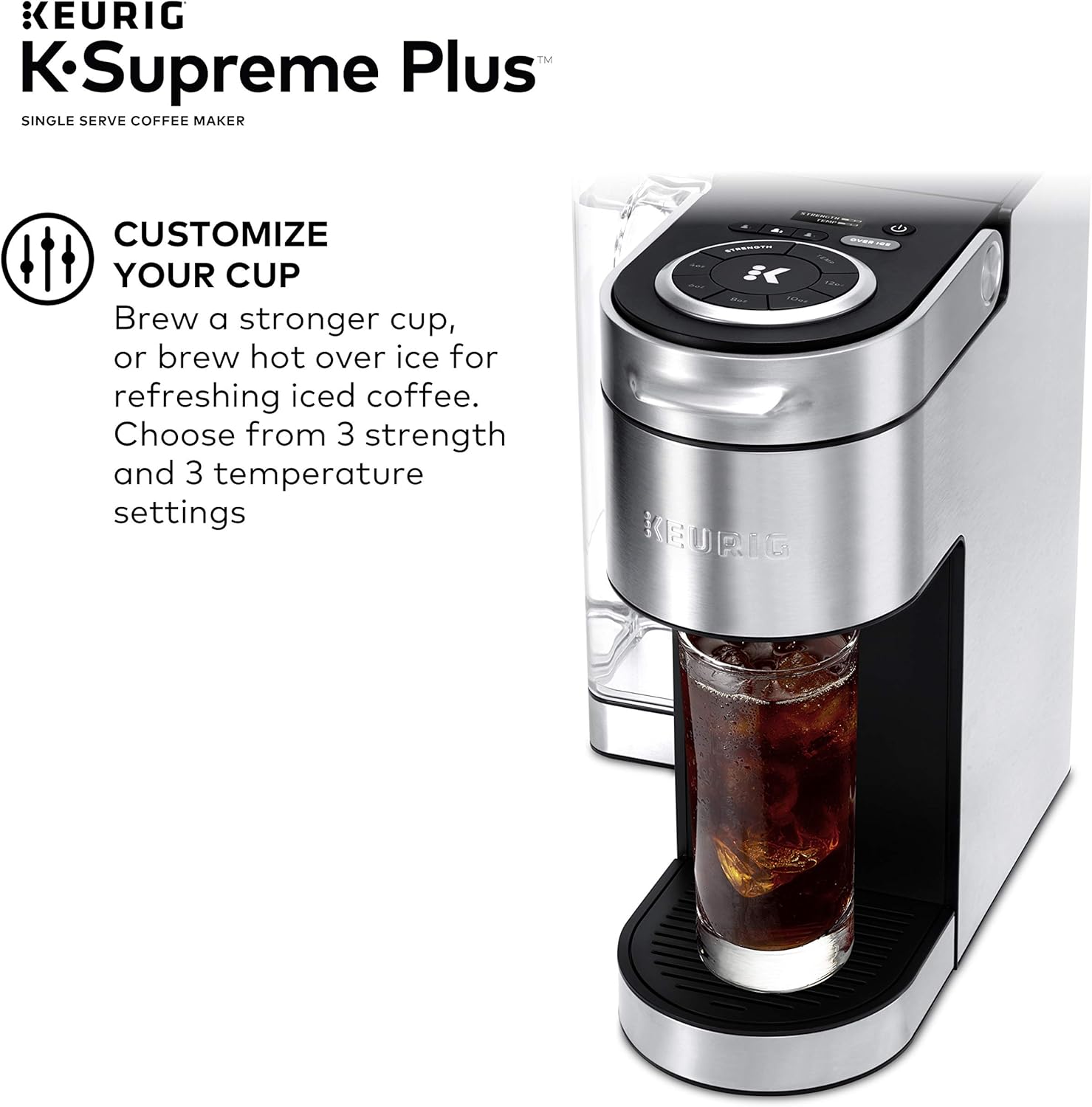 Keurig K-Supreme Plus Single Serve Coffee Maker with Caribou Coffee Favorites Variety Pack, 40 K-Cup Pods