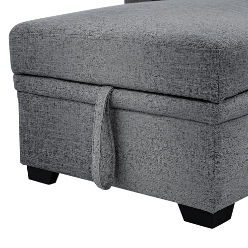 Oversized U-Shaped Sectional Sofa Couch Plush Corduroy Upholstered Modular Deep Seat Sofa&Couch Sectional W/Right Facing Chaise Lounge and 7 Toss Pillows for Home Apartment Living Room Furniture Sets