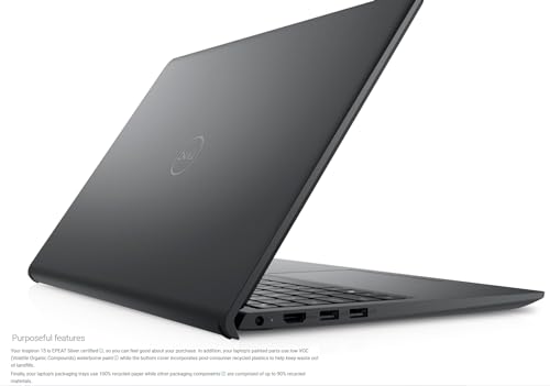 DELL 2024 Inspiron 15 3520 Slim Laptop, 15.6" FHD LED Display, with Microsoft Office 365, Intel Core i3-1115G4 up to 4.1GHz, 8GB RAM, 256GB SSD, Windows 11 Home, HDMI, Webcam, Black (Latest Model)