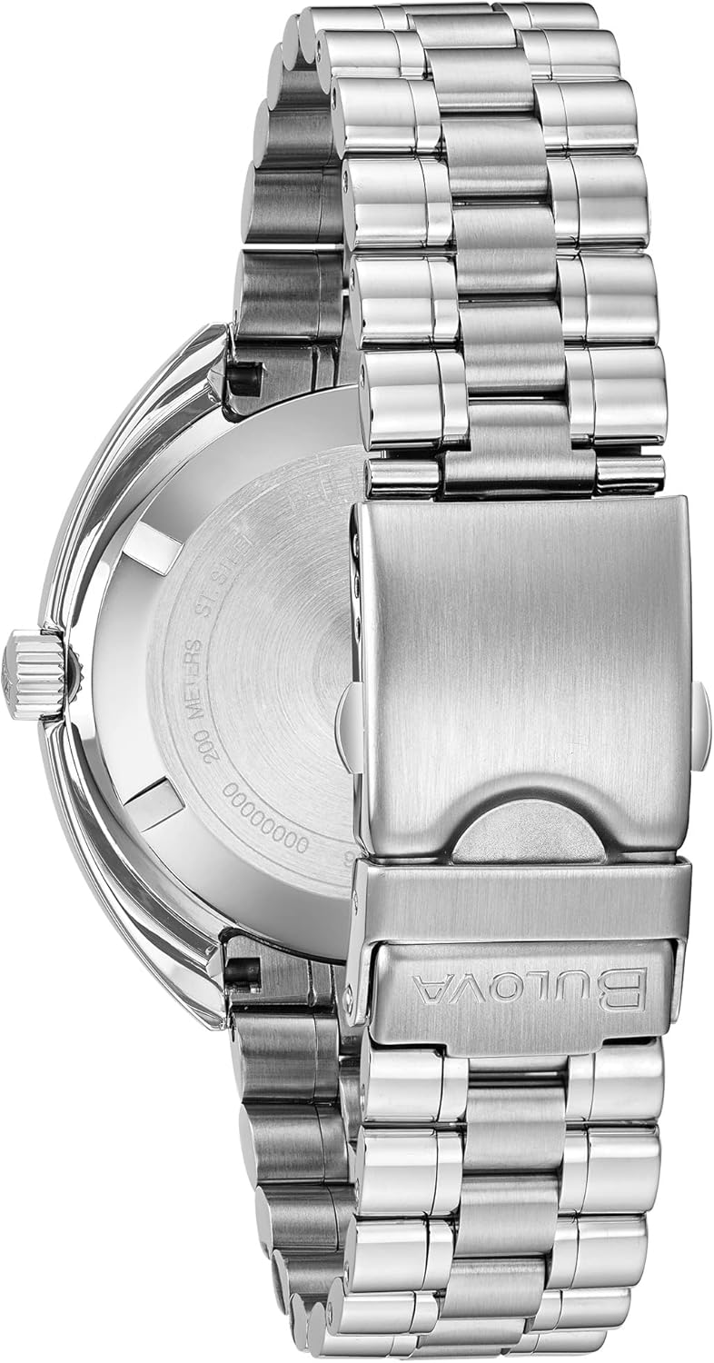 Bulova Men's Oceanographer Stainless Steel 3-Hand Automatic Watch, Green Dial Style: 96B322
