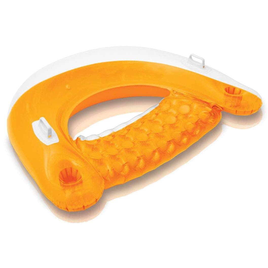 Intex Sit &n Float Inflatable Colorful Floating Loungers, 4 Pack (Colors Vary)