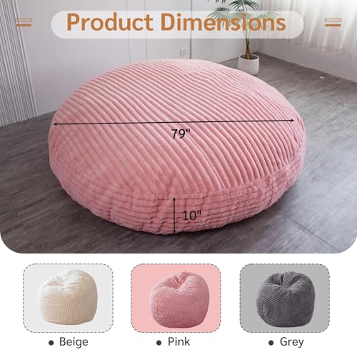 BYBYME 3 in 1 Bean Bag Chairs, Bean Bag Bed for Adults High-Density Foam Filling, Convertible Sofa Bed Faux Fur, Giant Bean Bag Chairs for Adults