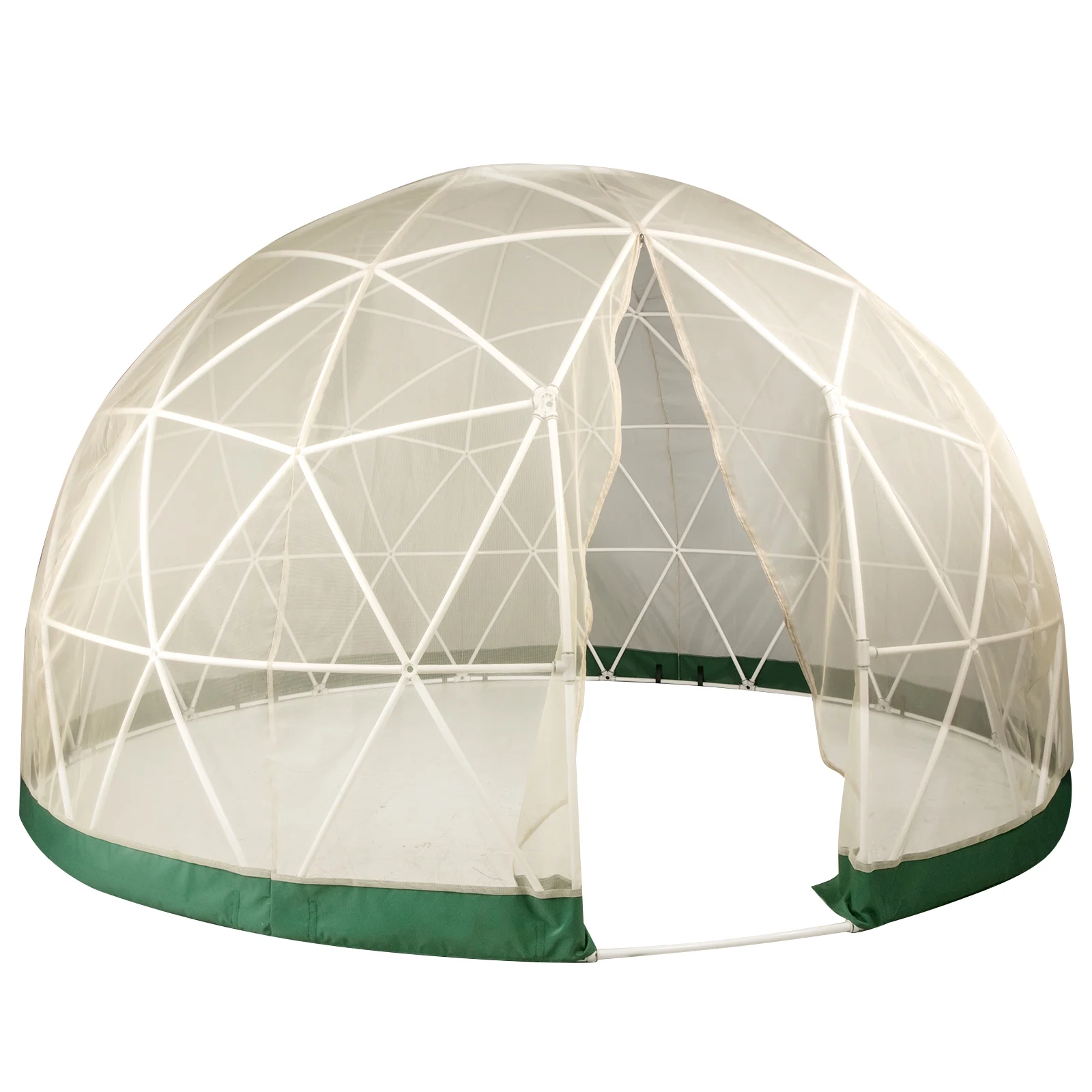VEVORbrand Dome Igloo Bubble Tent with PVC Cover and Mesh Cover - Geodesic Dome 9.5ft - Lean to Greenhouse with Door and Windows for Sunbubble, Backyard, Outdoor Winter & Summer, Party