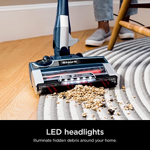 Shark HV322 Rocket Deluxe Pro Corded Stick Vacuum with LED Headlights, XL Dust Cup, Lightweight, Perfect for Pet Hair Pickup, Converts to a Hand Vacuum, with Pet Attachments, Bordeaux/Silver