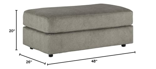 Signature Design by Ashley Soletren Contemporary Chenille Oversized Ottoman, Gray