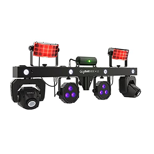 Chauvet DJ GigBAR 2 4-in-1 Multi-Effect Lighting System with Tripod Stand, Wireless Footswitch, 2 DMX Cables, and Austin Bazaar Polishing Cloth