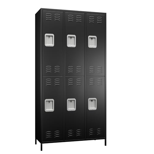 METAN Metal Storage Locker for School Office Gym Bedroom, 12 Doors Locker Cabinet for Employees, Industrial Steel Storage Locker with 12 Hooks, Assembly Required (12 Door-Light Gray)