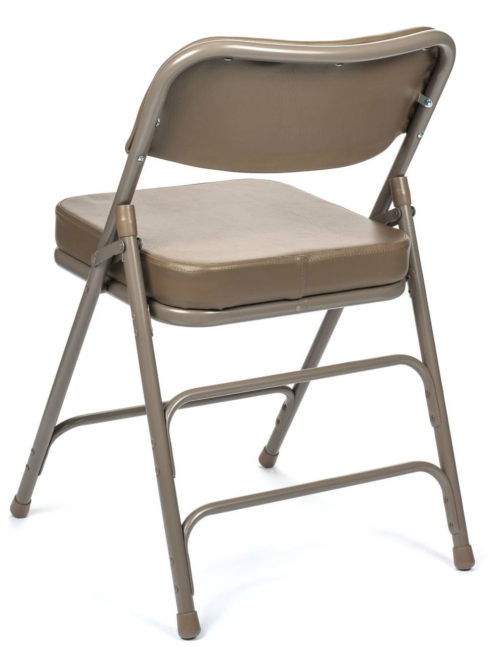 5pc. XL Series Folding Card Table and 2 in. Ultra Padded Chair Set, Commercial Quality, Beige
