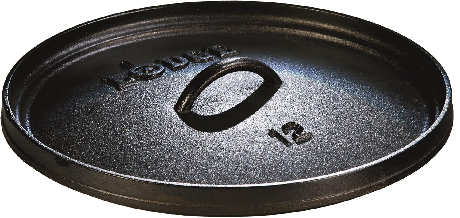 Lodge Seasoned Cast Iron Dutch Oven Bundle - 12 Inch Deep Camp Oven, Meat Rack/Trivet, Pre-Seasoned (8QT/8 inch)