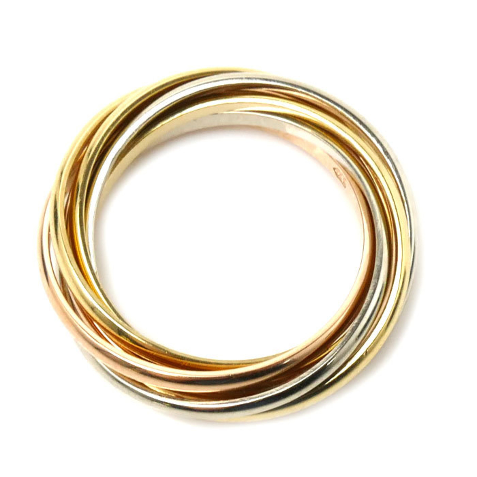 Pre-Owned CARTIER K18YG PG WG Trinity 7-row ring 6.9g Ladies (Good)