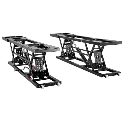 VEVOR Portable Car Lift - 7,000 LBS Capacity, 26.8" Max. Height, Heavy-Duty Carbon Steel Truck Lift with 120V Power Unit