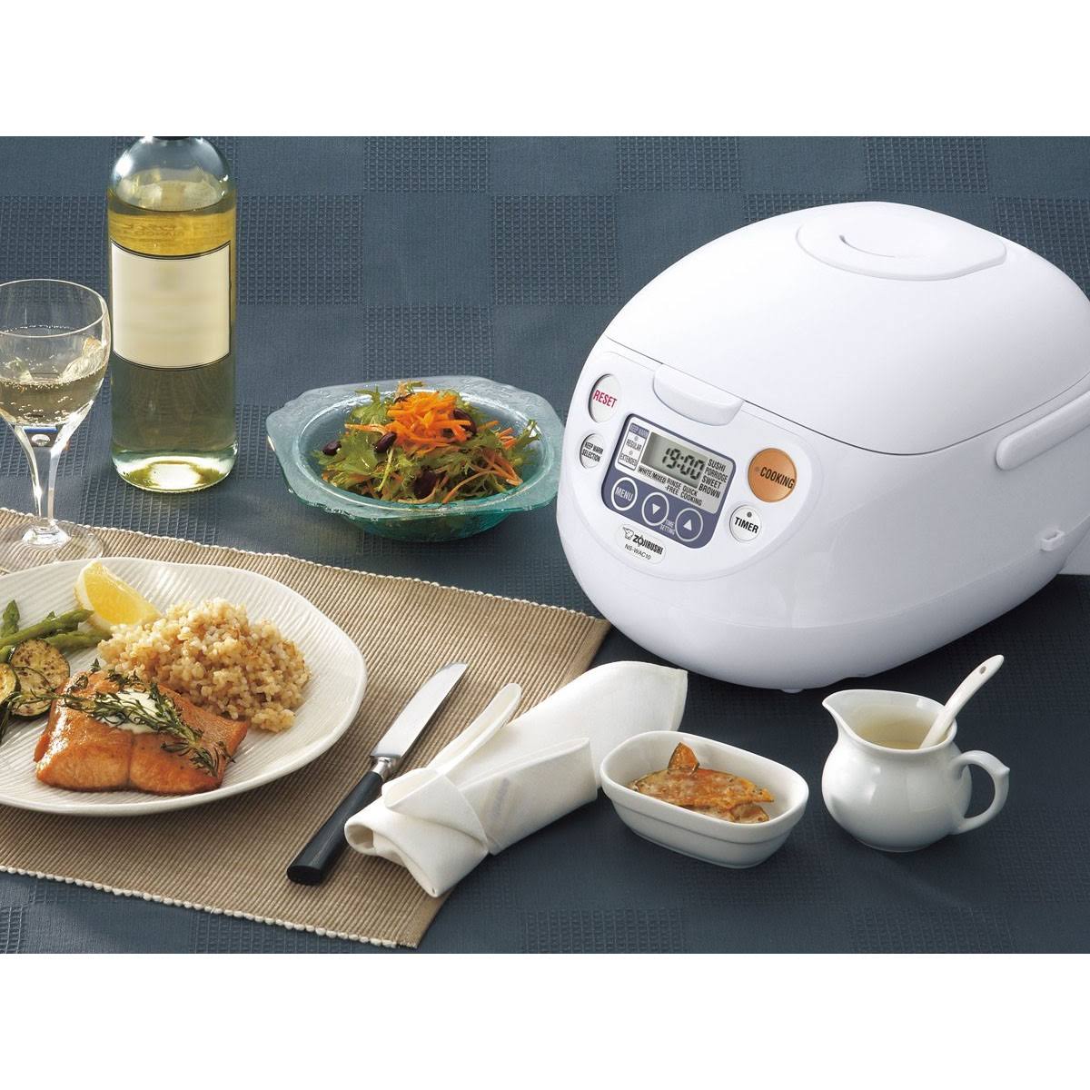 Zojirushi Micom Rice Cooker and Warmer (5.5-Cup/ Cool White) NS-WAC10
