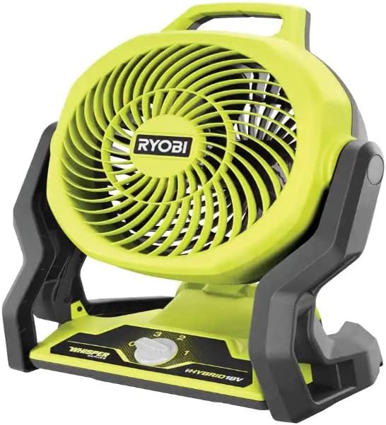 Ryobi 18-Volt ONE+ Hybrid Portable Fan(P3320) with P163 Lithium-Ion Battery(2.00Ah) and Charger