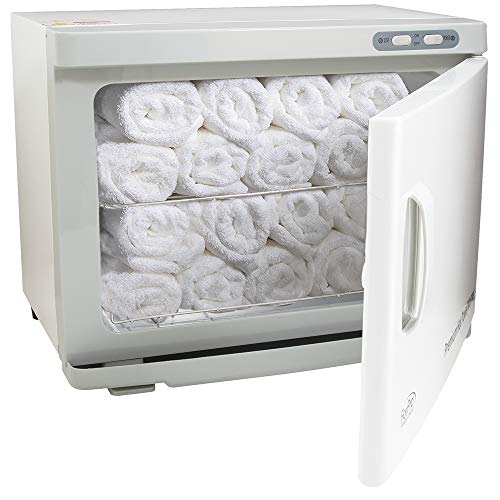 ForPro Professional Collection Premium Hot Towel Warmer, 23L Extra Large Capacity, Two Stainless Steel Racks, White