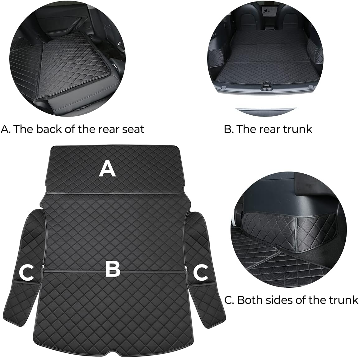 BMZX Tesla Model Y Trunk Mat Cargo Liner for Dogs Waterproof Pet Cargo Cover Dog Seat Cover Mat Fit 2021 2020 Model Y