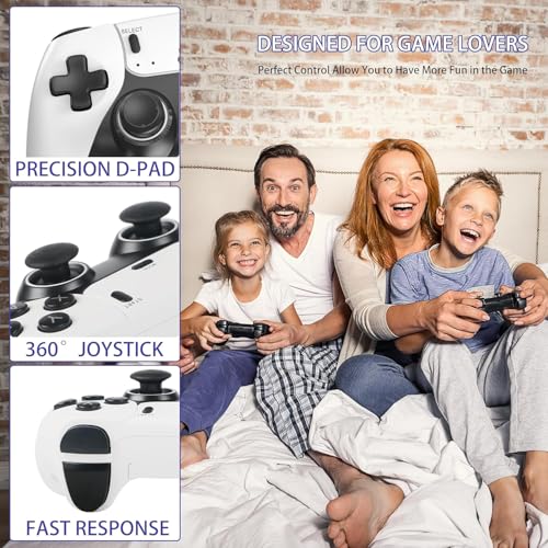 Wireless Retro Gaming Console Built-in 20000+ Classic Games Retro Game Stick,4K HDMI Output Plug & Play Video Game Console with Dual 2.4G Wireless Controllers for Christmas Birthday Gifts