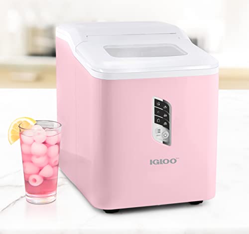 Igloo Automatic Ice Maker, Self- Cleaning, Countertop Size, 26 Pounds in 24 Hours, 9 Large or Small Ice Cubes in 7 Minutes