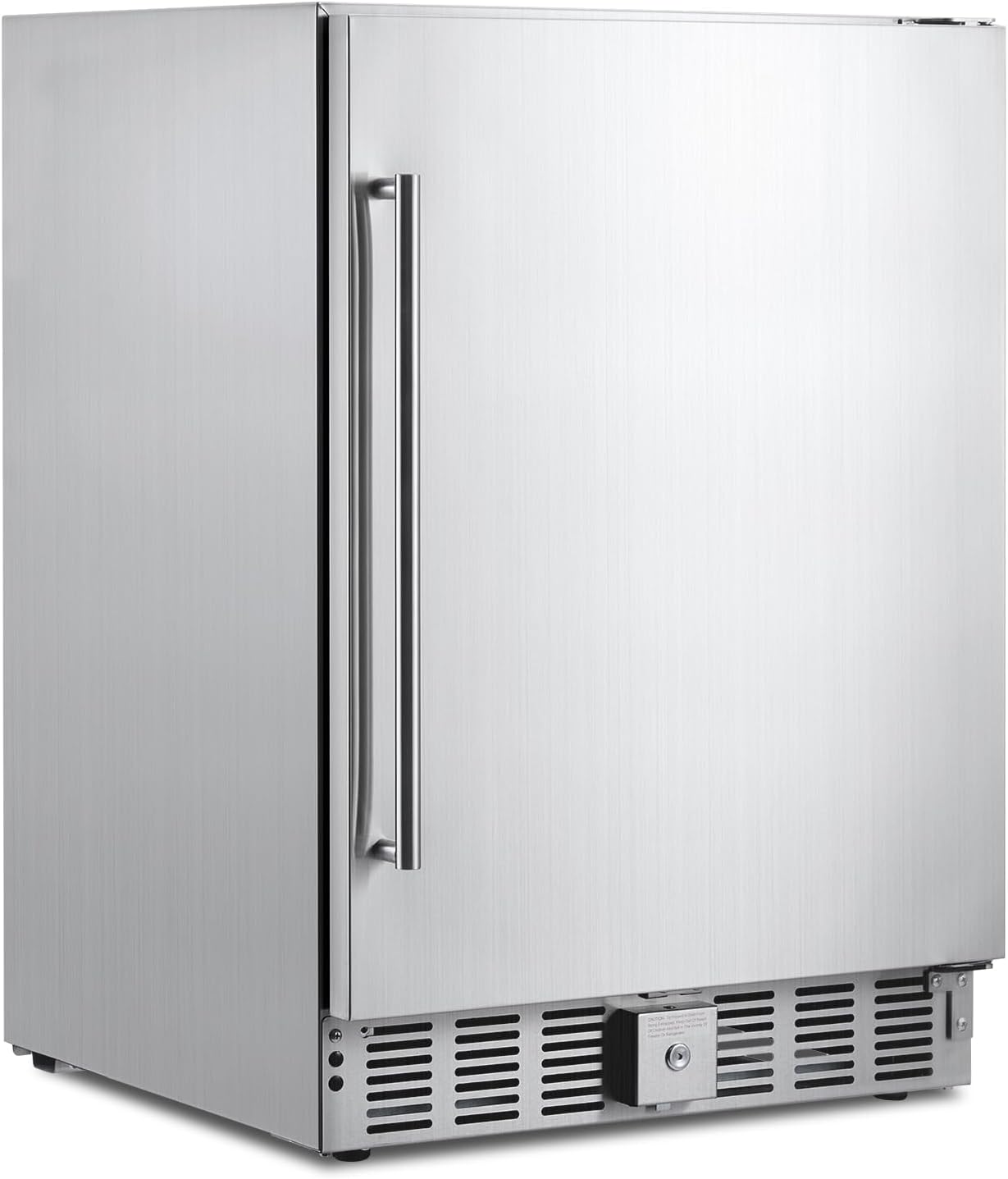 24 inch Undercounter Refrigerators, Weatherproof Outdoor Fridge with Stainless Steel Body for Patio, Beverage Refrigerator with Removable Shelves, Lockable Design for Home and Commercial 5.0 Cu.Ft
