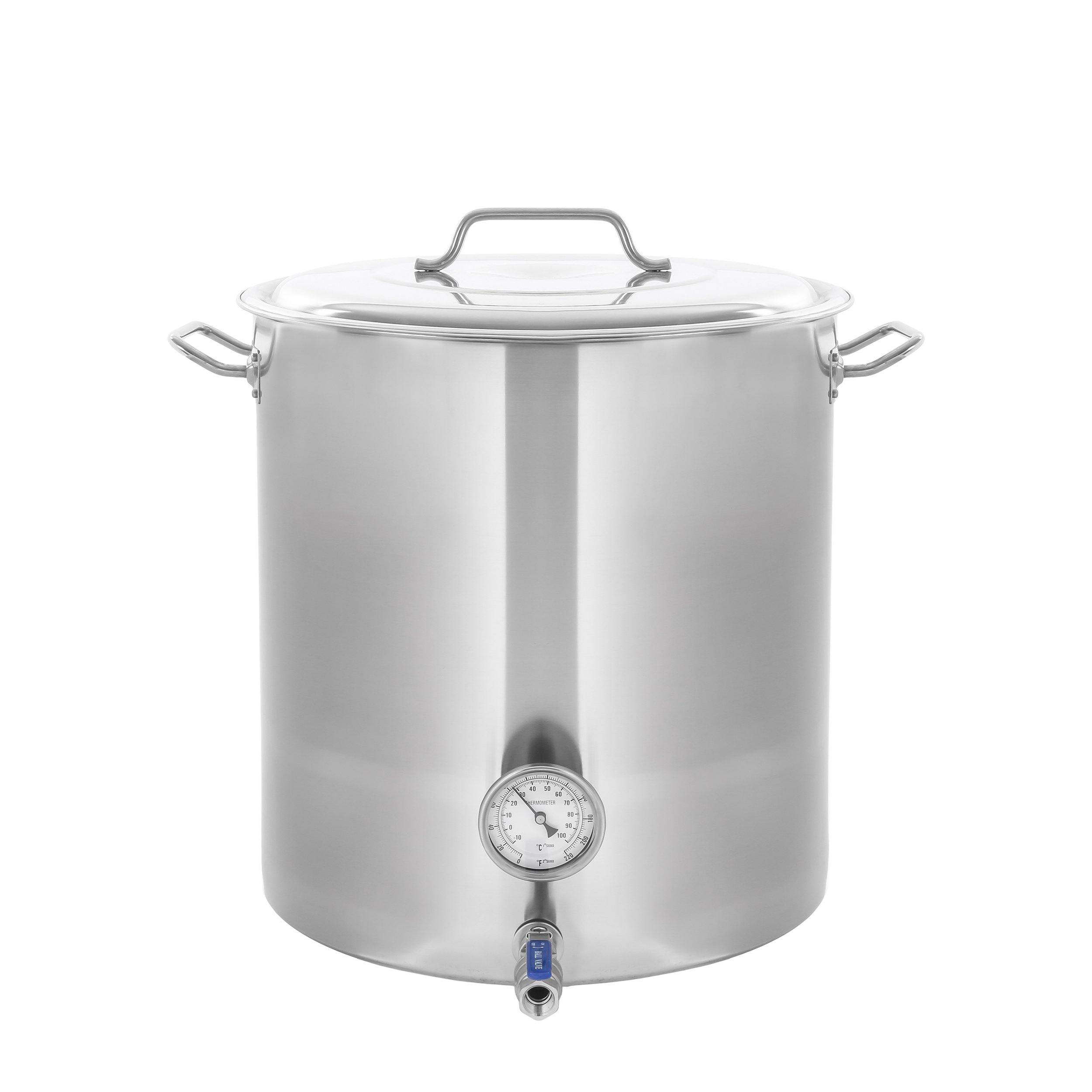 Concord Stainless Steel Home Brew Kettle Stock Pot (Weldless Fittings