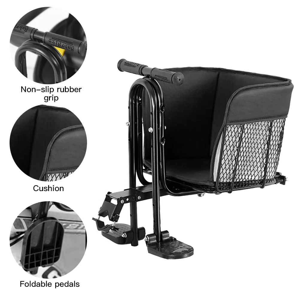 Lixada Front Seat Child Safety Child Saddle with Pedals and Support for MTB Road Bike