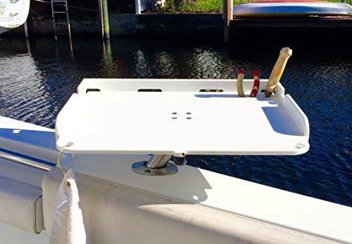 Docktail Boat Bar and Bait Table Combo - Includes Rod Holder Mount
