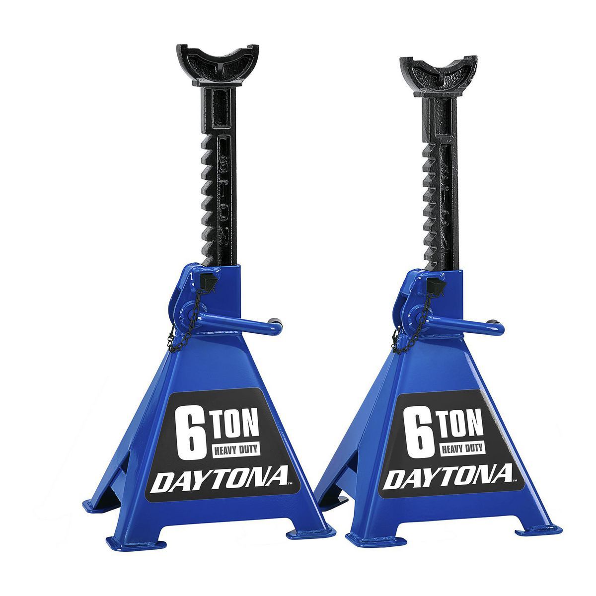 DAYTONA 6 Ton Heavy Duty Ratcheting Jack Stands, Slate Gray