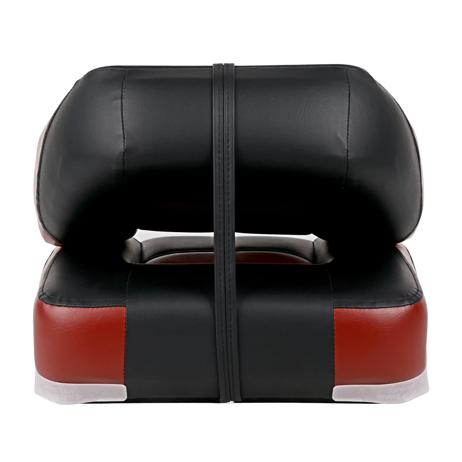 Leader Accessories New Elite Low Back Folding Fishing Boat Seat,Set of 2,Black/Red