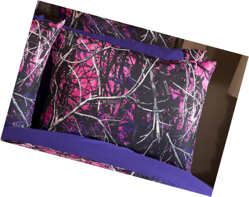 Muddy Girl Camo 4 Piece Comforter Bedding Set, Queen
