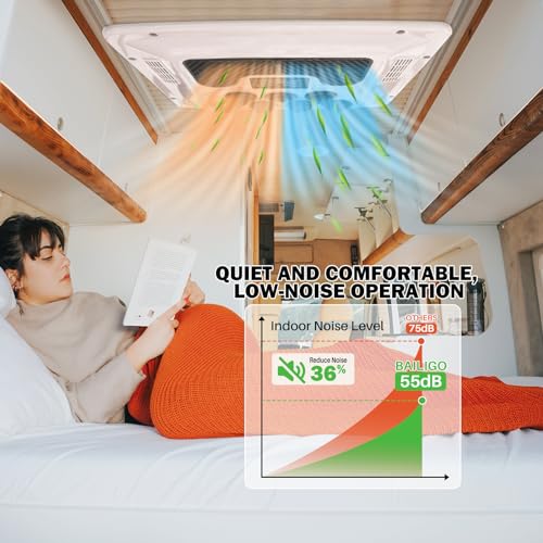 RV Air Conditioner with Heat 12V Universal Rooftop Ac Unit Rv Air Conditioner Heater Combo, 8500BTU Quiet 12 Volt Camper A/C Unit, 2 In 1 Heating & Cooling Mode For Car, Truck, Trailer, Boat, Caravan