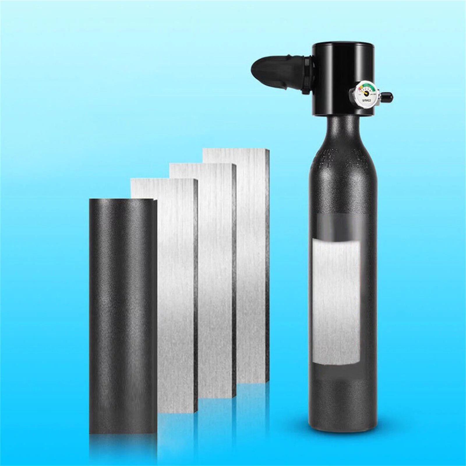Wuzstar Submersible System Kit Mini Scuba Cylinder Diving Equipment 0.5L Oxygen Cylinder Tank+Pump Snorkeling Breath