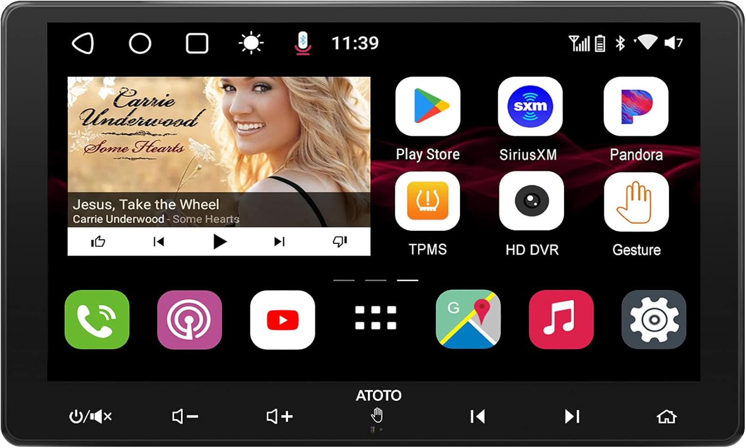ATOTO S8 Ultra Double Din Car Stereo, 7 Inch Android in-Dash Navigation, Wireless CarPlay & Android Auto, Dual BT w/aptX HD, Gesture Operation, VSV&LRV, Built-in 4G Cellular Modem,4G+64G, S8G2A78UL-N