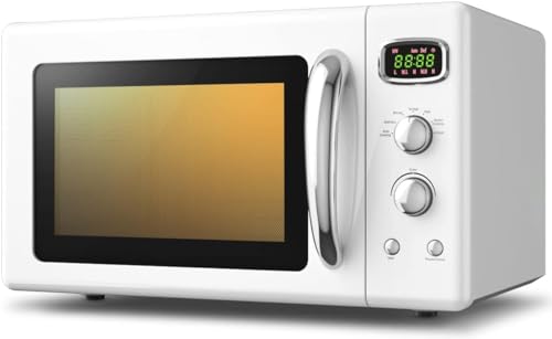 Retro Microwave Oven, SIMOE Compact Microwave Countertop