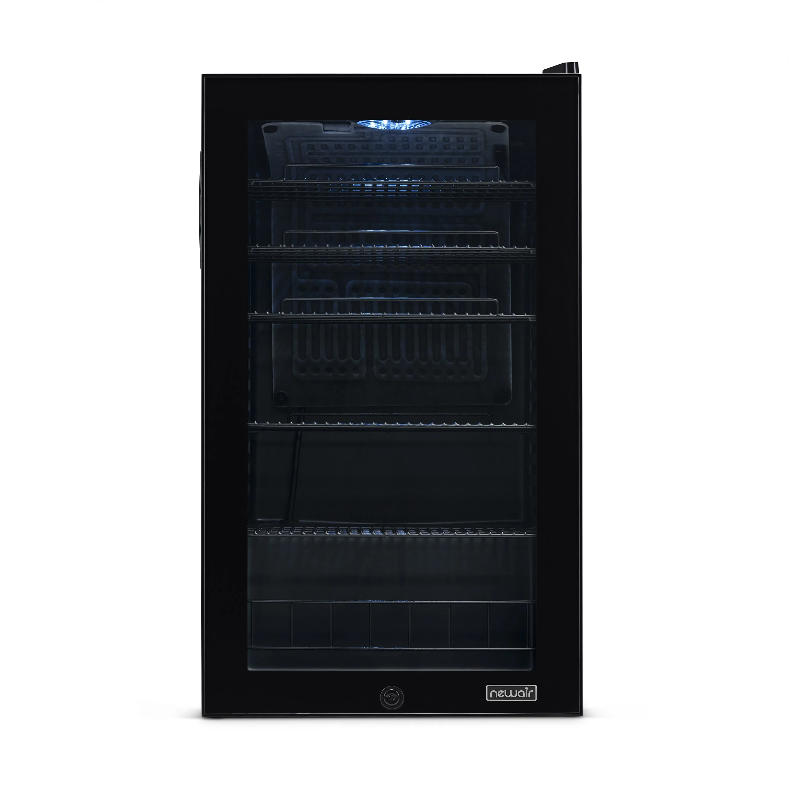 Newair 126 Can Beverage Refrigerator Cooler, Freestanding Mini Fridge in Black for Home, Office or Bar