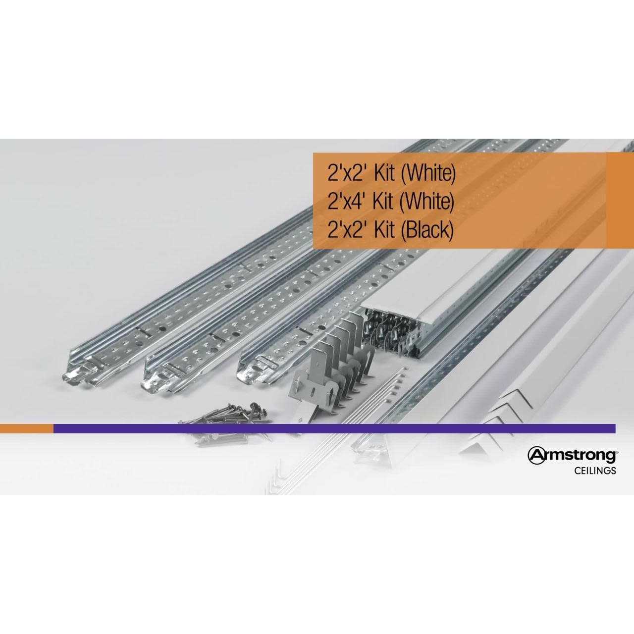 Armstrong Ceilings QUICKHANG 2-ft x 2-ft Black 64-sq ft Black Ceiling Grid Kit 6362Bl - Shop Hardware Tools Online Store
